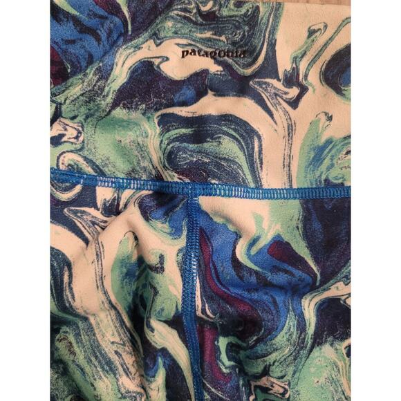 Patagonia Women's leggings Size Medium Multicolor Blue Cotton Blend Email Logo - Picture 6 of 7